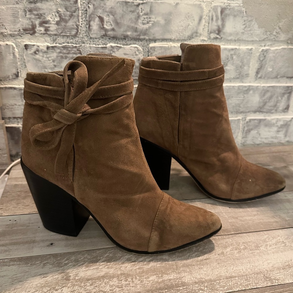 RAYE | Brown Suede Lace Ankle Elsa Bootie - Picture 12 of 12